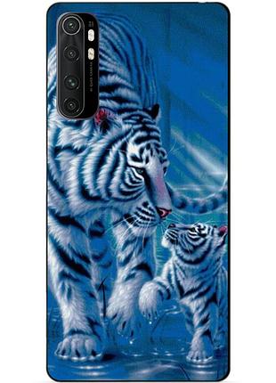 Силиконовый бампер чехол для xiaomi mi note 10 lite с рисунком тигры