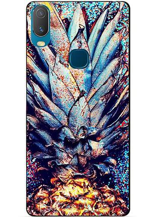 Силіконовий бампер чохол для vivo y11 з малюнком ананас