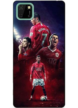 Силиконовый чехол бампер для huawei y5p с рисунком ronaldo mu