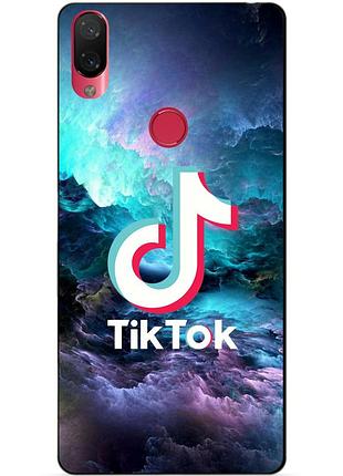 Силиконовый бампер чехол для xiaomi mi a2 lite с рисунком tik tok