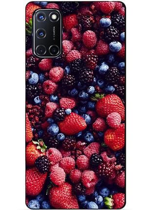 Силіконовий бампер чохол для oppo a52 з малюнком ягоди