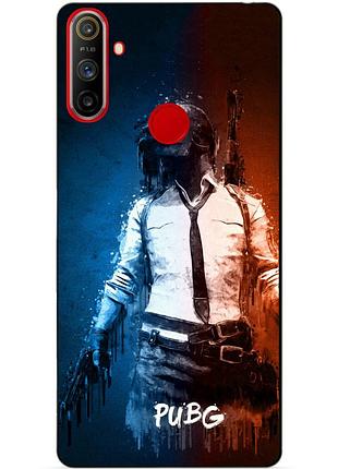 Силиконовый чехол бампер для realme c3 с рисунком pubg