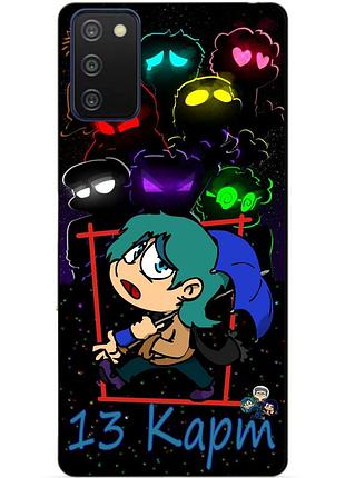 Силиконовый бампер чехол для samsung a03s с героем 13 карт зонтик