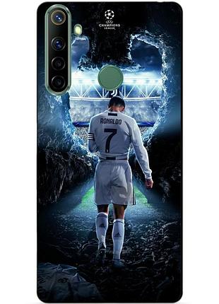 Силиконовый чехол бампер для realme 6i с рисунком роналдо