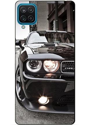 Силиконовый бампер чехол для samsung a12 с рисунком dodge