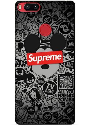 Чехол силиконовый для xiaomi mi a1 с рисунком микки supreme