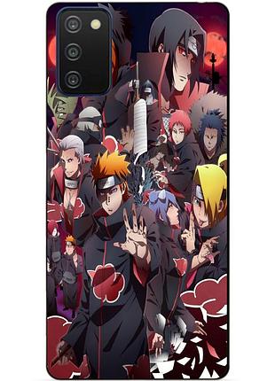 Силиконовый бампер чехол для samsung a03s с рисунком наруто аниме