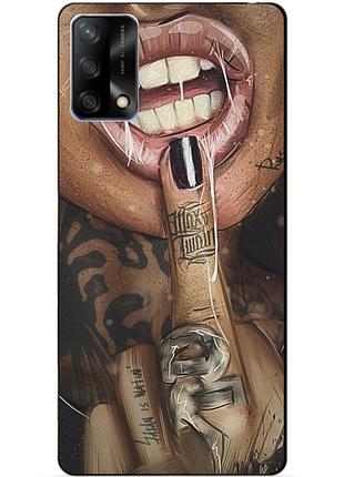 Силіконовий бампер чохол для oppo a74 з малюнком swag