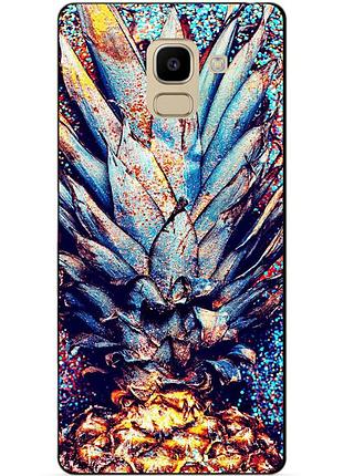 Силиконовый бампер чехол для samsung j6 galaxy j600 с рисунком ананас