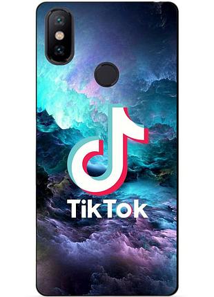 Силиконовый чехол бампер для xiaomi mi a2 с рисунком tik tok