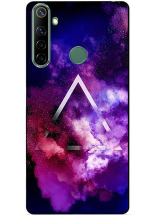 Силиконовый чехол бампер для realme 6i с рисунком космос