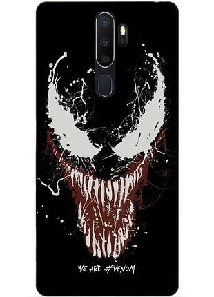 Силиконовый бампер чехол для oppo a5 2020 с рисунком веном