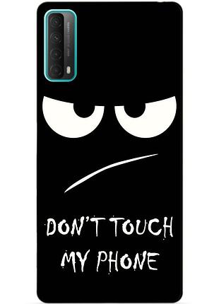 Силиконовый бампер чехол для huawei p smart 2021 с рисунком глаза