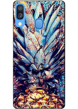 Силіконовий бампер чохол для samsung a40 2019 galaxy a405f з малюнком ананас