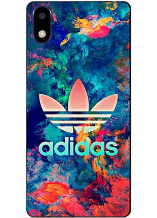 Силиконовый чехол бампер для zte a3 2020 с рисунком adidas
