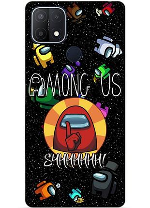 Силіконовий бампер чохол для oppo a15 a15s з малюнком among us