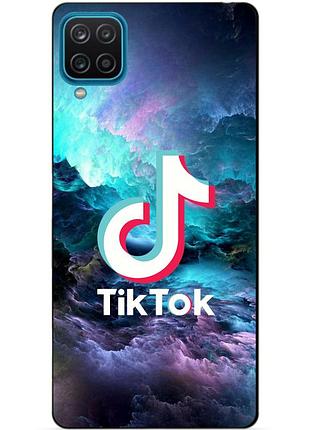 Силіконовий бампер чохол для samsung a12 з малюнком tik tok