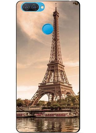 Силиконовый бампер чехол для oppo a12 a5s с рисунком париж
