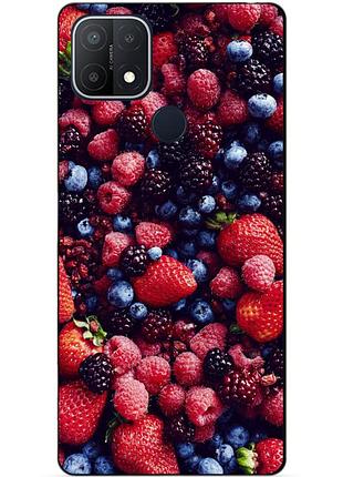 Силіконовий бампер чохол для oppo a15 a15s з малюнком ягоди