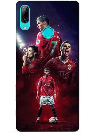 Силиконовый бампер чехол для huawei p smart 2019 с рисунком ronaldo mu