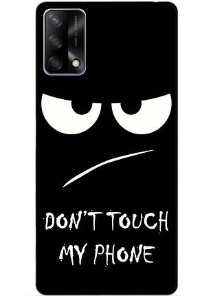 Силиконовый бампер чехол для oppo a74 с рисунком глаза
