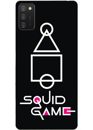 Силиконовый бампер чехол для samsung a02s galaxy a025f игра в кальмара