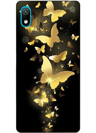Чохол силіконовий для huawei y5 2019 з малюнком золоті метелики