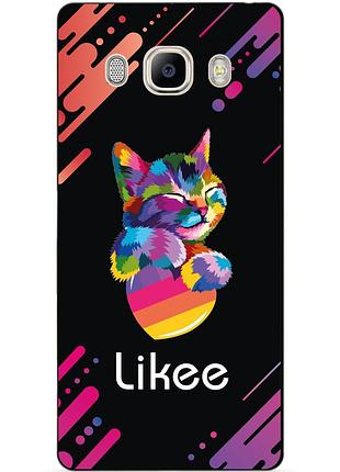 Силиконовый бампер чехол для samsung j7 2016 galaxy j710 рисунком likee