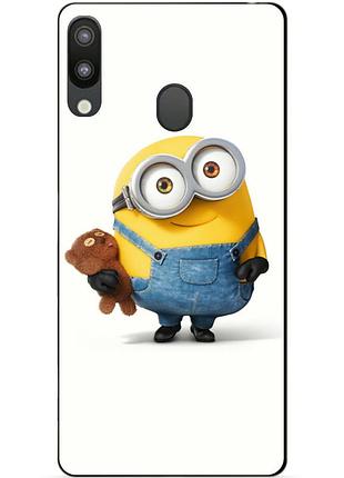 Силіконовий чохол для samsung m20 з малюнком міньйон боб