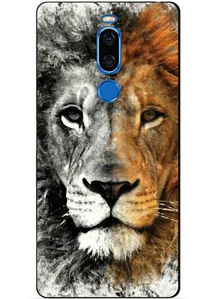 Чехол силиконовый для meizu x8 с рисунком лев