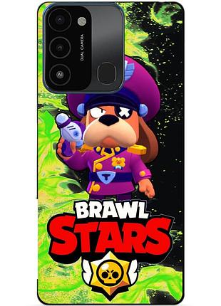 Силіконовий бампер чохол для tecno spark go 2022/spark 8c з героєм бравл силова ліга нокаут генерал гавс