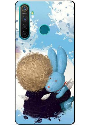 Силиконовый чехол бампер для realme q с рисунком зайка гапчинская