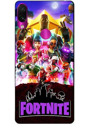 Силиконовый бампер чехол для xiaomi redmi note 7 с рисунком fortnite фортнайт
