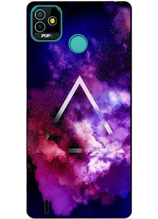 Силіконовий бампер чохол для tecno pop 5 (bd2) з малюнком космос