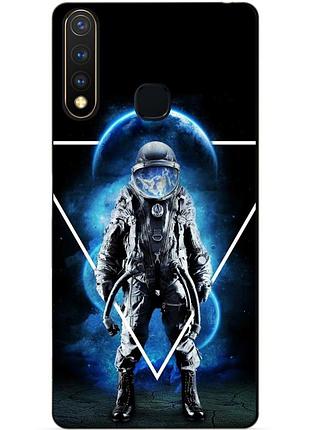 Силиконовый бампер чехол для vivo y19 с рисунком космонавт