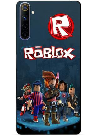 Силиконовый чехол бампер для realme 6 с рисунком роблокс