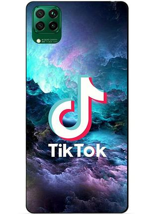 Силиконовый чехол бампер для huawei p40 lite с рисунком tik tok