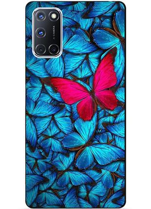 Силіконовий бампер чохол для oppo a72 з малюнком метелики