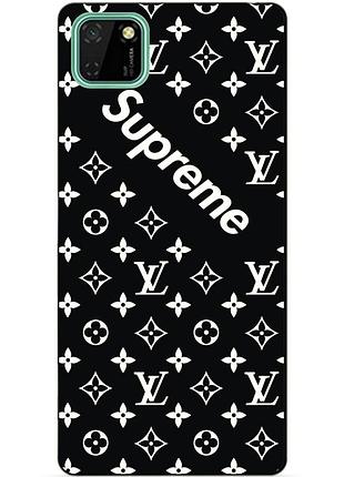 Силиконовый чехол бампер для huawei y5p с рисунком supreme lv