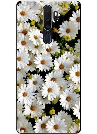 Силіконовий бампер чохол для oppo a5 2020 з малюнком ромашки