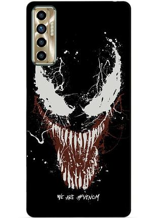 Силиконовый бампер чехол для tecno camon 17p с рисунком веном