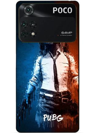 Силіконовий бампер чохол для xiaomi poco m4 pro 4g з малюнком pubg