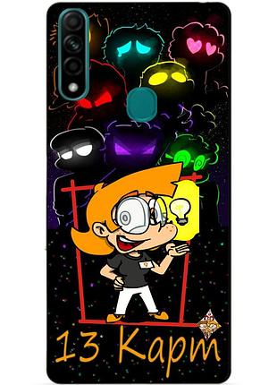 Силиконовый бампер чехол для oppo a31 с героем 13 карт николь