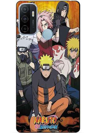 Силіконовий бампер чохол для oppo a53 з малюнком аніме naruto