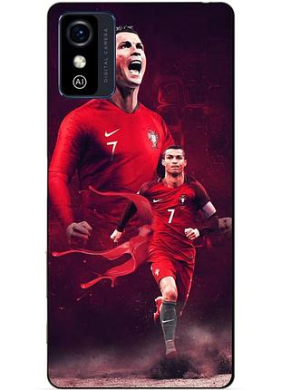 Силиконовый бампер чехол для zte blade l9 с рисунком ronaldo португалия