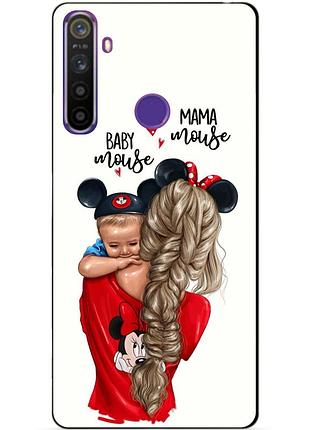Силиконовый чехол бампер для realme 5 с рисунком mouse