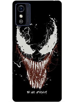 Силиконовый бампер чехол для zte blade l9 с картинкой веном