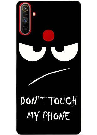 Силиконовый чехол бампер для realme c3 с рисунком глаза