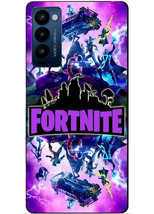 Силиконовий бампер чехол для tecno camon 18p з рисунком fortnite marvel