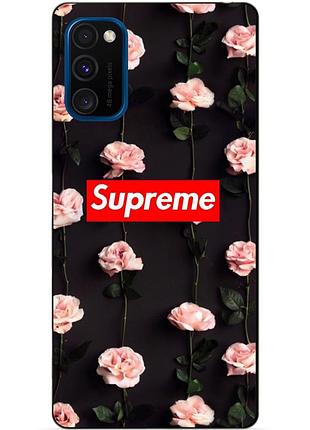 Силиконовый бампер чехол для samsung m30s 2019 galaxy m307f с рисунком supreme розы